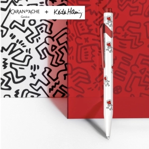 Długopis CARAN D'ACHE 849 Keith Haring w pudełku biały-253720