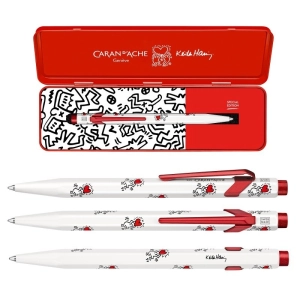 Długopis CARAN D'ACHE 849 Keith Haring w pudełku biały-253724