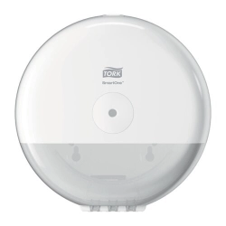 Podajnik dozownik TORK do papieru toaletowego centralnego dozowania mini system SmartOne kolor biały  system T9