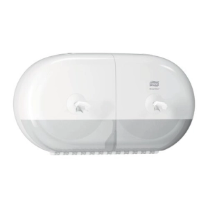 Podajnik dozownik TORK do papieru toaletowego centralnego dozowania SmartOne na dwie rolki kolor biały system T9-254795