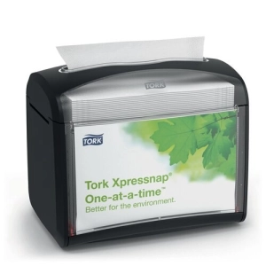 Podajnik dozownik TORK do serwetek dyspenserowych nablatowy kolor czarny na 275 szt. serwetek system N4-254826