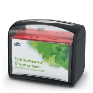 Podajnik dozownik TORK do serwetek dyspenserowych nablatowy kolor czarny na 275 szt. serwetek system N4-254828