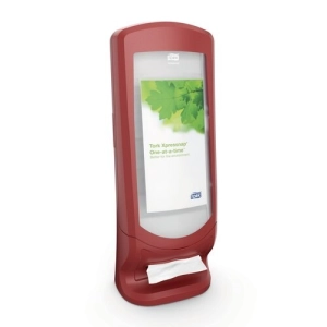 Podajnik dozownik TORK do serwetek dyspenserowych pionowy kolor czerwony na 1100 szt. serwetek system N4-254858