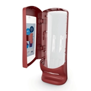 Podajnik dozownik TORK do serwetek dyspenserowych pionowy kolor czerwony na 1100 szt. serwetek system N4-254859