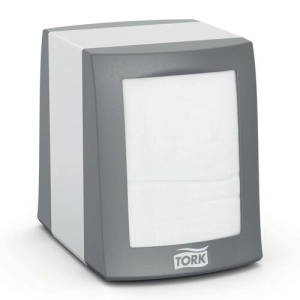 Podajnik dozownik TORK do serwetek dyspenserowych stawiany na stolik aluminium na 90 szt. serwetek system N2-254882