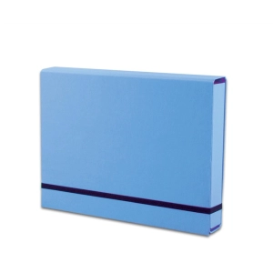Teczka szeroka PENMATE A4 4,5cm LUX na gumkę EcoLine - niebieska TT6904