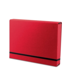 Teczka szeroka PENMATE A4 4,5cm LUX na gumkę EcoLine - czerwona TT6903