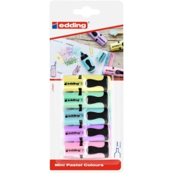 Zakreślacz EDDING mini E7/5 BL 1-3mm op.5 - blister mix kolorów pastelowych