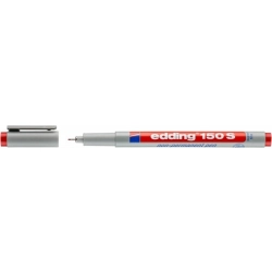 Marker EDDING foliopis zmywalny E-150 S 0,3mm - czerwony