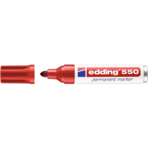 Marker EDDING permanentny E-550 3-4mm - czerwony