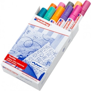 Marker EDDING tekstylny E-4500/10 S 2-3mm - op.10 pudełko mix kolorów