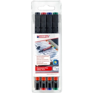 Marker EDDING foliopis E-140 - S 0,3mm - op.4 mix kolorów