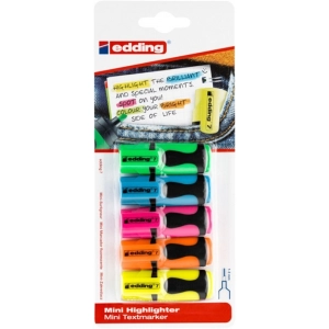 Zakreślacz EDDING mini E7/5 BL op.5 - blister mix kolorów