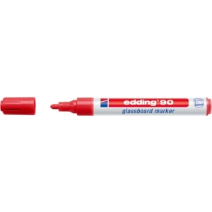 Marker EDDING do tablic szklanych E-90 2-3mm - czerwony