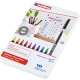 Marker EDDING pisak tekstylny cienka końcówka E-1200/10s 1mm - op.10 mix kolorów metalowe pudełko