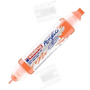 Marker EDDING akrylowy E-5400 3D podwójny 2-3mm , 5-10mm -  pomarańczowy neonowy-257190