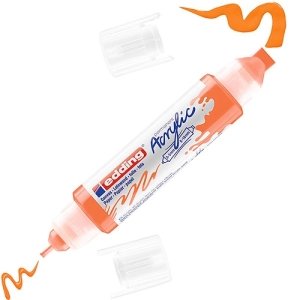 Marker EDDING akrylowy E-5400 3D podwójny 2-3mm , 5-10mm -  pomarańczowy neonowy