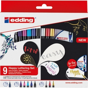 Marker EDDING pisak końcówka pędzelkowa E-1340 - op.9 mix kolorów
