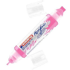 Marker EDDING akrylowy E-5400 3D podwójny 2-3mm , 5-10mm -  różowy neonowy-257352
