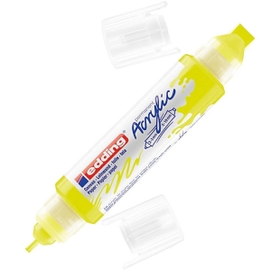 Marker EDDING akrylowy E-5400 3D podwójny 2-3mm , 5-10mm -  żółty neonowy-257358