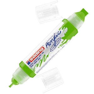 Marker EDDING akrylowy E-5400 3D podwójny 2-3mm , 5-10mm -  żółtozielony-257366