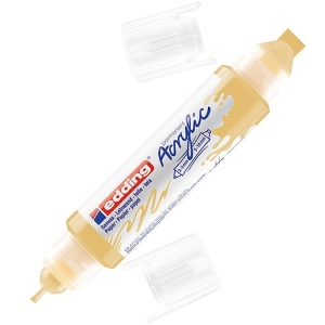 Marker EDDING akrylowy E-5400 3D podwójny 2-3mm , 5-10mm -  żółty pastelowy-257390