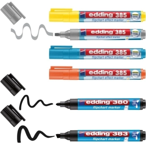 Marker EDDING do efektów na flipchartach e-385 e-380 i e-383 op.6 szt. mix kolorów-257547