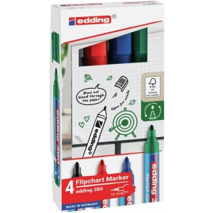 Marker EDDING do flipchartów E-380 1,5-3mm - op.4 mix kolorów-257760