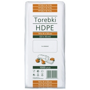 Torebki spożywcze STELLA HDPE 14x4x32cm 1000 szt. transparentne