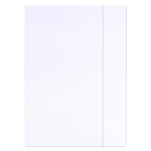 Teczka z gumką A4 OFFICE PRODUCTS Premium karton 350g. 3-skrzydłowa - biała