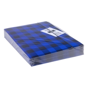 Teczka z gumką A4 OFFICE PRODUCTS karton lakier 320g. 3-skrzydłowa - mix kolorów w kratę-262729