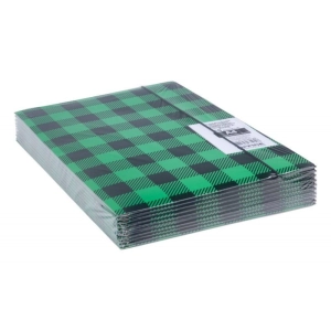Teczka z gumką A4 OFFICE PRODUCTS karton lakier 320g. 3-skrzydłowa - mix kolorów w kratę-262733