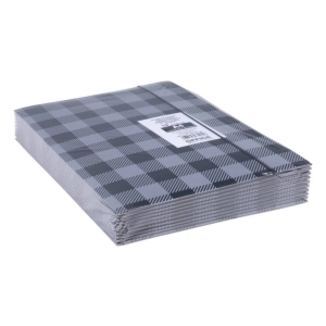 Teczka z gumką A4 OFFICE PRODUCTS karton lakier 320g. 3-skrzydłowa - mix kolorów w kratę-262767