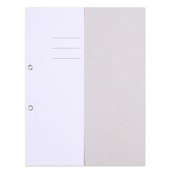 Skoroszyt kartonowy OFFICE PRODUCTS Budget A4 1/2 250g. z oczkiem nadruk - biały