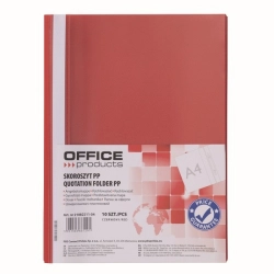 Skoroszyt OFFICE PRODUCTS A4 miękki 1szt. 180mic. - czerwony
