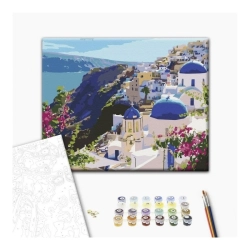 Malowanie po numerach BRUSHME 40x50 cm krajobraz Santorini 1 szt. w pudełku