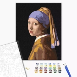 Malowanie po numerach BRUSHME 40x50 cm dziewczyna z perłą w kolczyku 1 szt. w pudełku