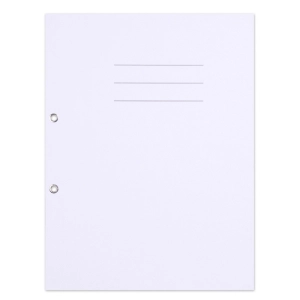 Skoroszyt kartonowy OFFICE PRODUCTS Budget A4 1/1 250g. z oczkiem nadruk - biały