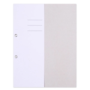 Skoroszyt kartonowy OFFICE PRODUCTS Budget A4 1/2 250g. z oczkiem nadruk - biały