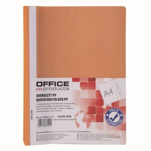 Skoroszyt OFFICE PRODUCTS A4 miękki 1szt. 180mic. - pomarańczowy