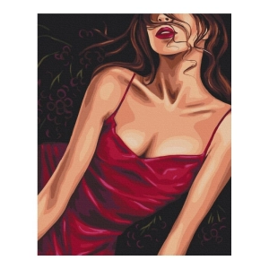 Malowanie po numerach BRUSHME 40x50 cm uwodzicielska czerwień 1 szt. w pudełku-263704