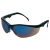 Okulary ochronne MCR Klondike Plus, niebieskie lustrzane soczewki, czarne oprawki