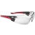 Okulary ochronne MCR Sennen, bezbarwne soczewki UV, czarno-czerwone oprawki-263932