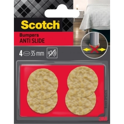 Podkładki SCOTCH samoprzylepne Anti Slide okrągłe 35mm op.4 miodowe