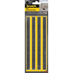 Ultra odporne podkładki filcowe SCOTCH, paski, 208x15mm, 4 szt., czarne