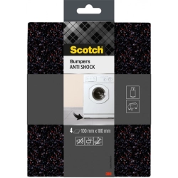 Podkładki SCOTCH samoprzylepne antywibracyjne 100x100mm op.4 - czarne
