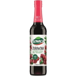 Syrop owocowy ŁOWICZ 400ml. - żurawinowy