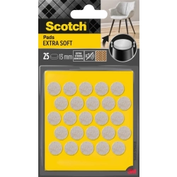 Podkładki SCOTCH samoprzylepne okrągłe 13mm op.25 - beżowe