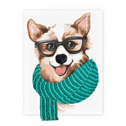 Malowanie po numerach IDEYKA&OCTO 30x40cm z glinką stylowy corgi 1 szt.