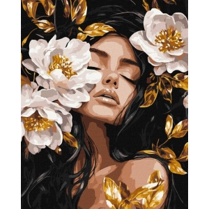Malowanie po numerach IDEYKA 40x50cm metallic kwietny wir 1 szt. w pudełku-264107